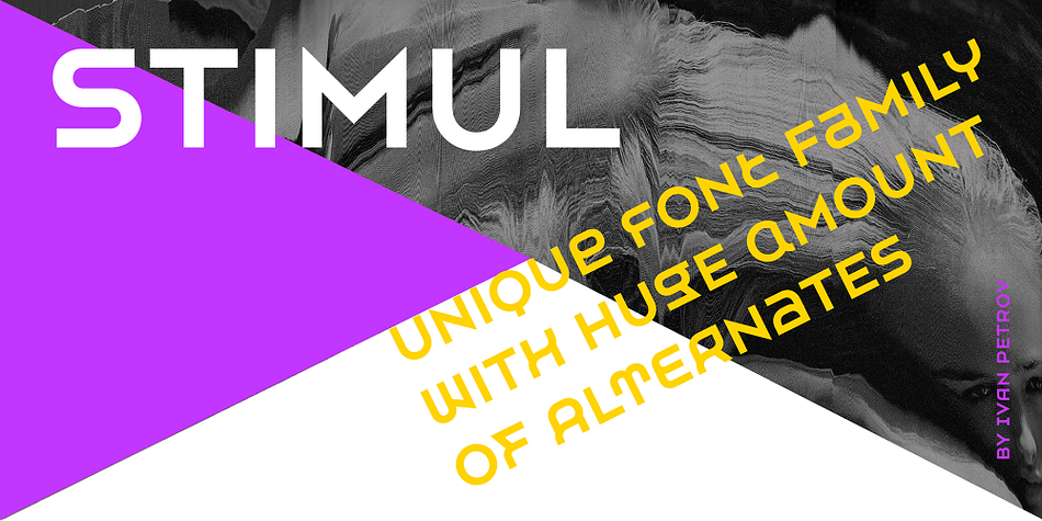 Stimul is a singular monoline sans serif font family.