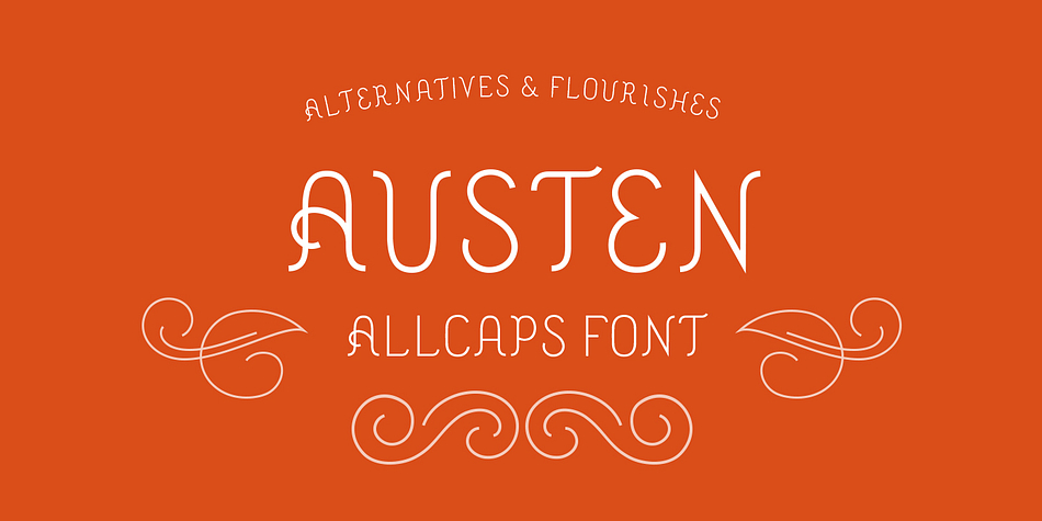 Austen is playful all caps font with Victorian flavour.