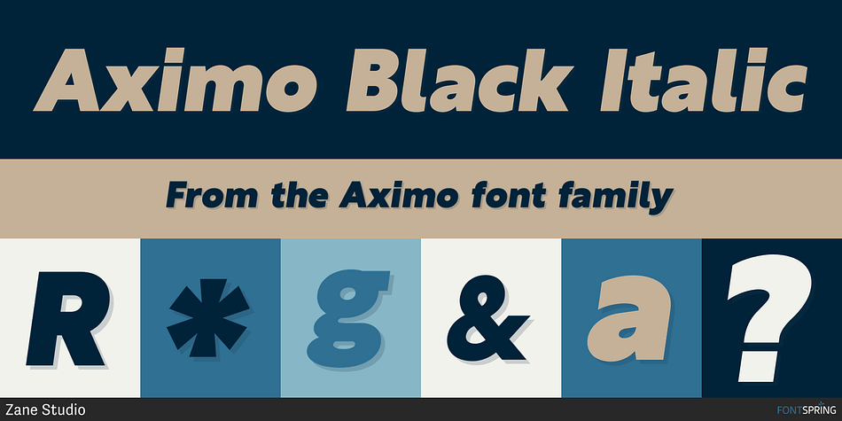 Aximo Black Italic Font