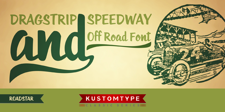Highlighting the Roadstar font family.