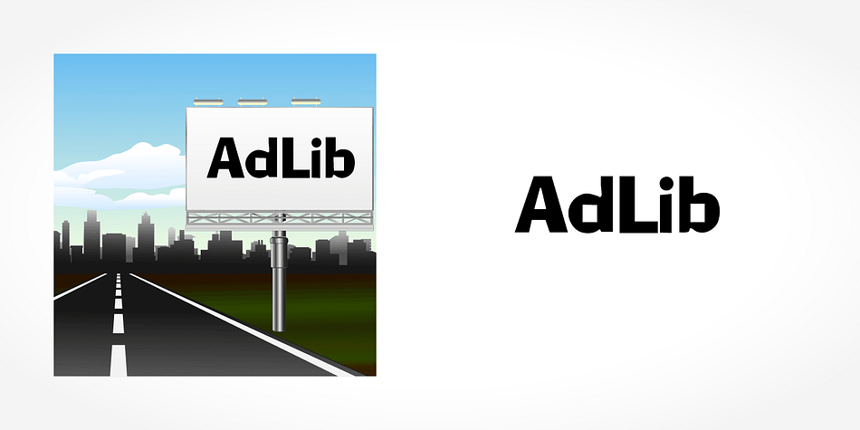 Displaying the beauty and characteristics of the Ad Lib font family.