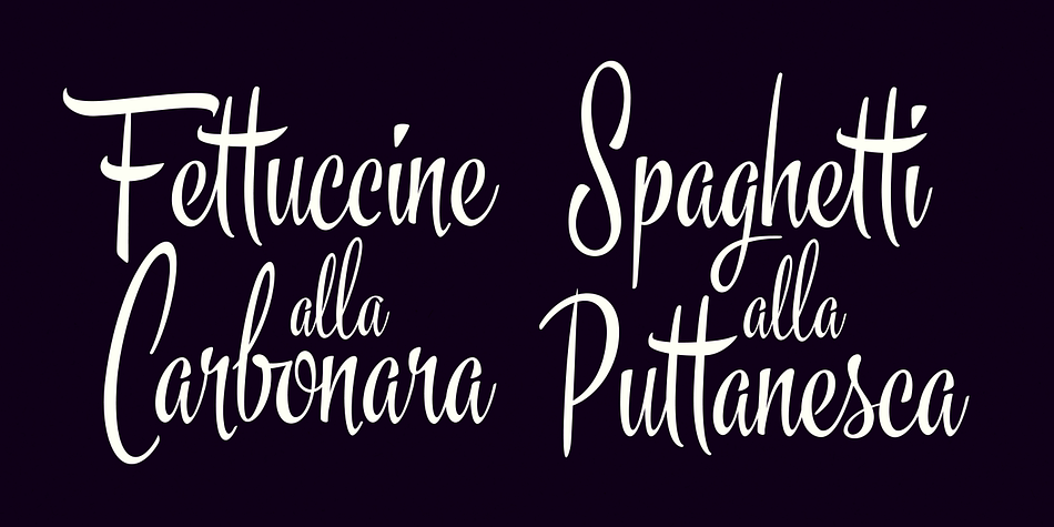 Frost OpenType features include Stylistic Alternates, Standard Ligatures and Swashes.