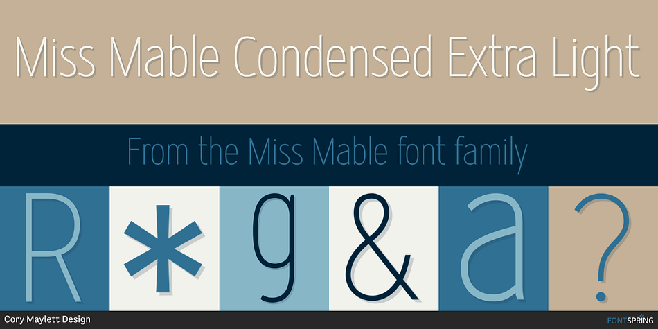 Miss Mable Condensed Extra Light Font