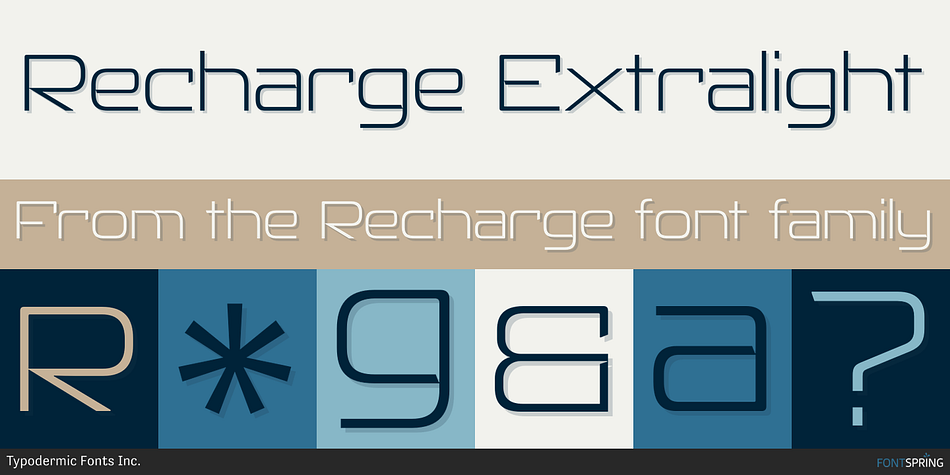 Recharge Extralight Font