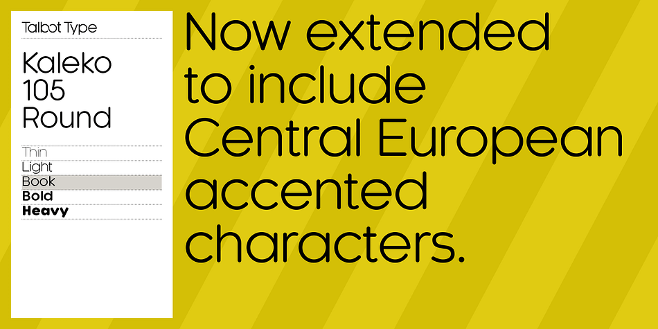 Highlighting the Kaleko 105 Round font family.