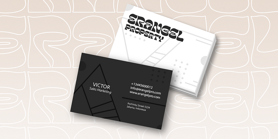Marlyn Angolie font family example.