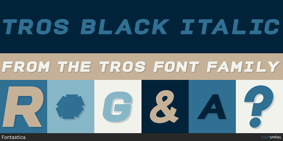 TROS Black Italic Font