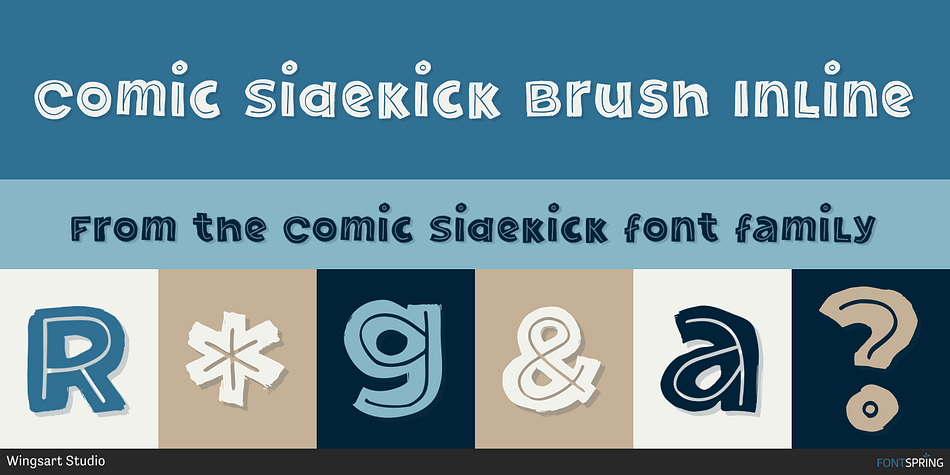 Comic Sidekick Brush Inline Font