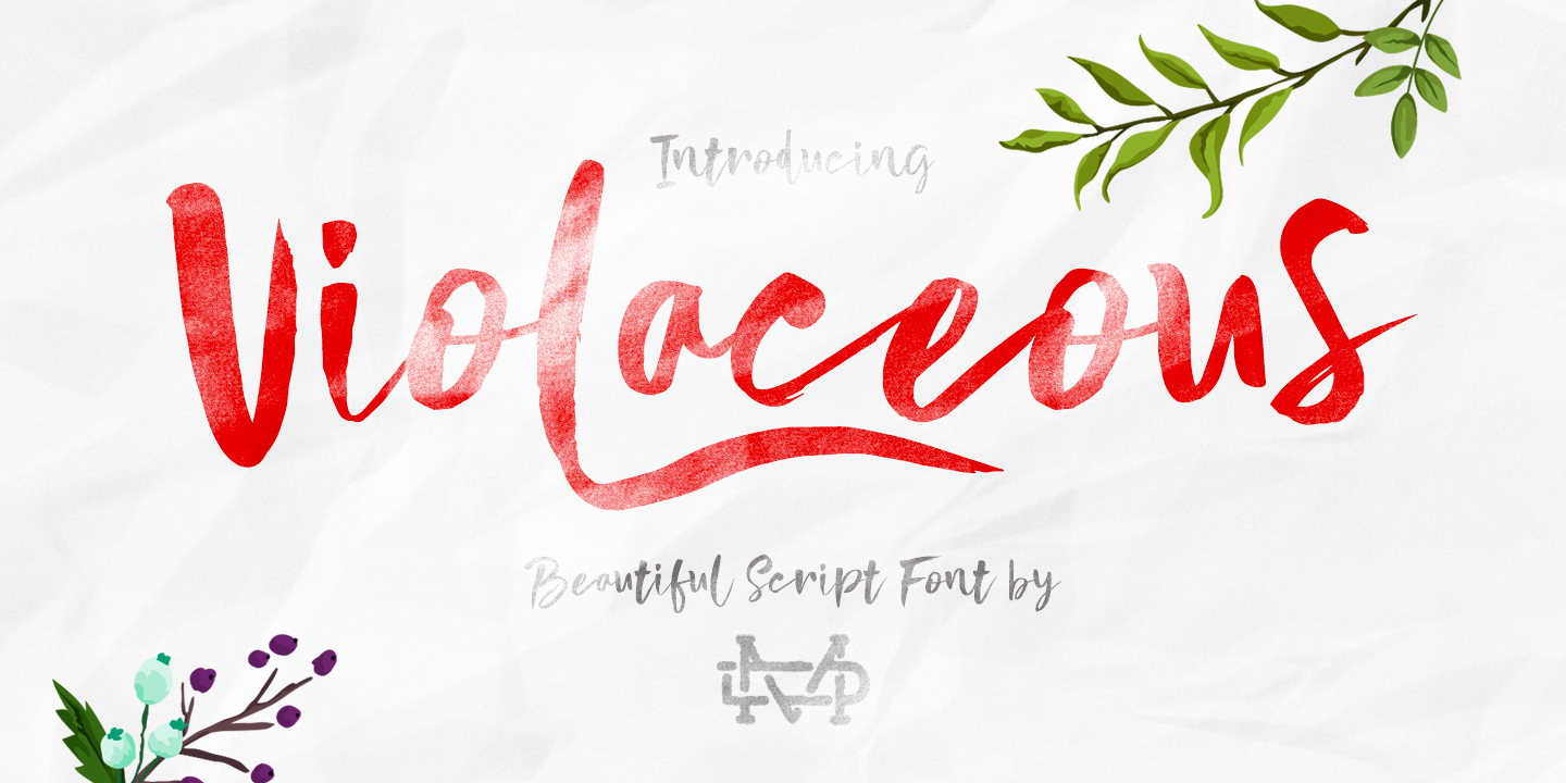 Violaceous Brush Script
