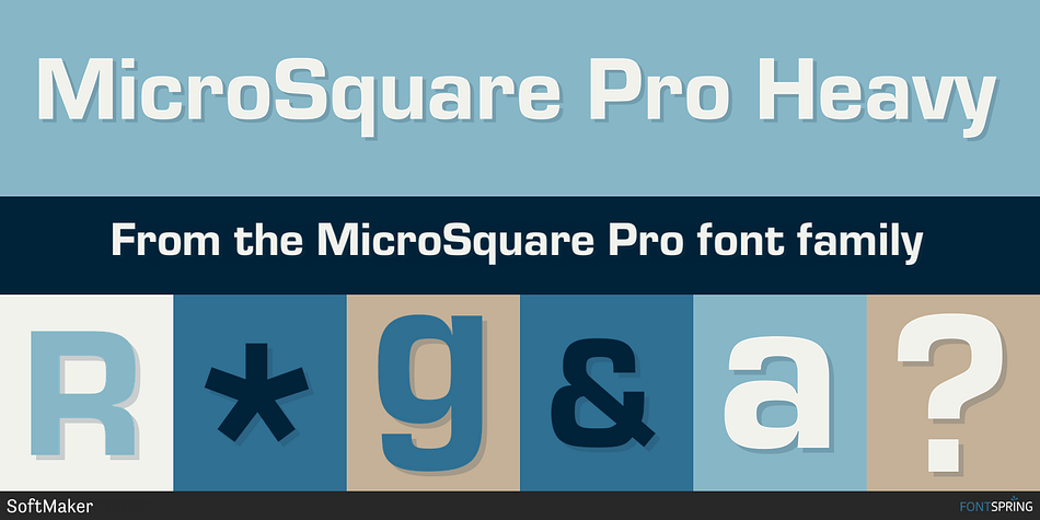 MicroSquare Pro Heavy Font