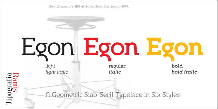 Highlighting the Egon font family.