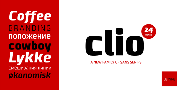 Displaying the beauty and characteristics of the Clio font family.
