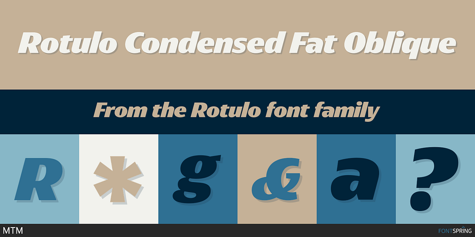 Rotulo Condensed Fat Oblique Font