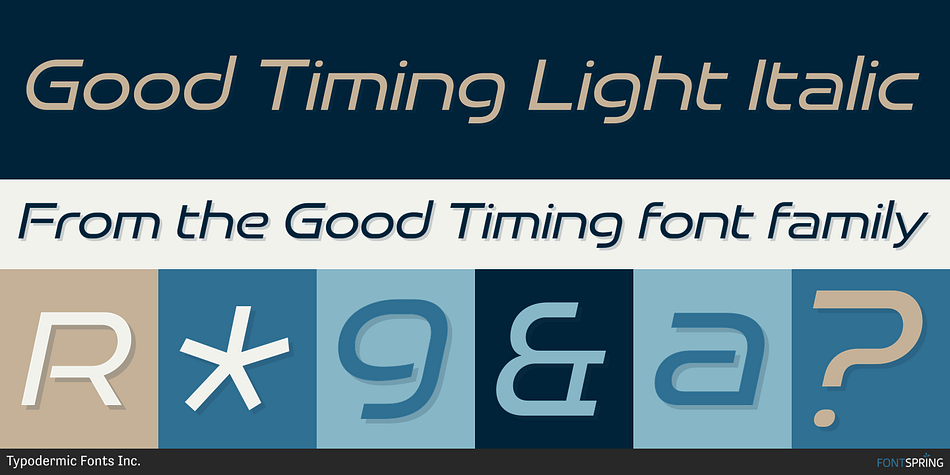 Good Timing Light Italic Font