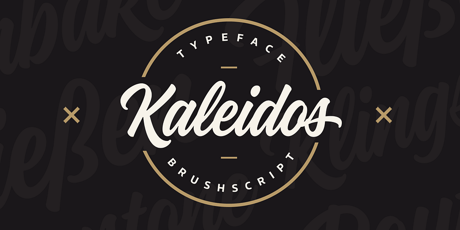 Kaleidos is a lining and clean brush script with soft and round letterforms. It is sketched and drawn with a pointed brush pen.