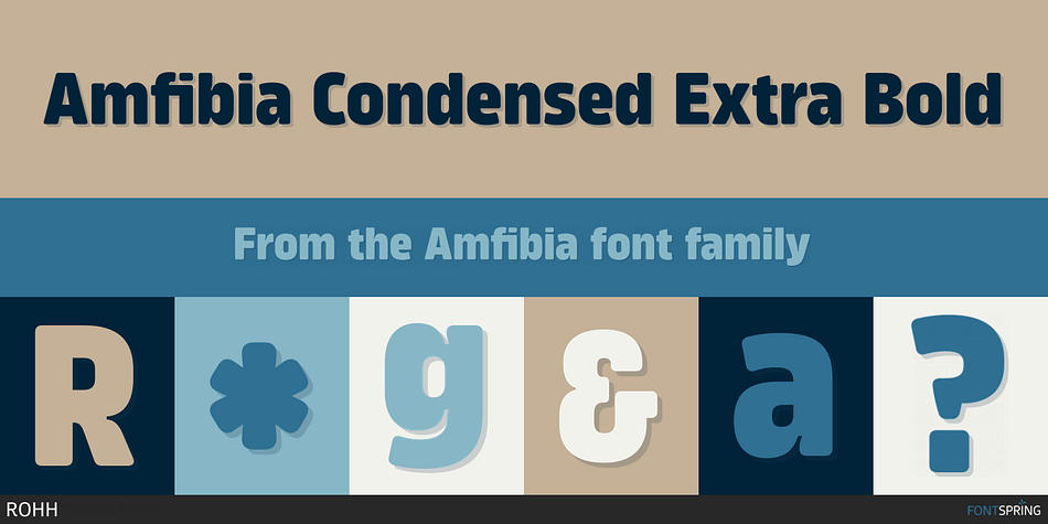 Amfibia Condensed Extra Bold Font