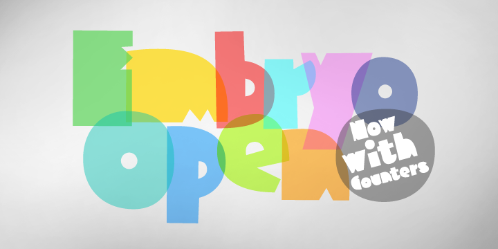 Displaying the beauty and characteristics of the Embryo Open font family.