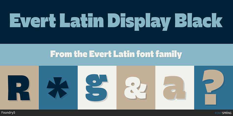 Evert Latin Display Black Font