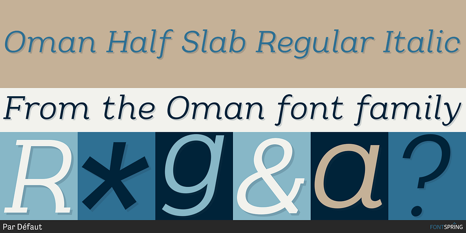 Oman Half Slab Regular Italic Font