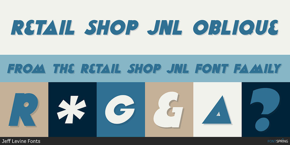 Retail Shop JNL Oblique Font