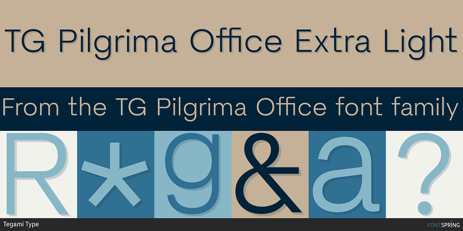 TG Pilgrima Office Extra Light Font