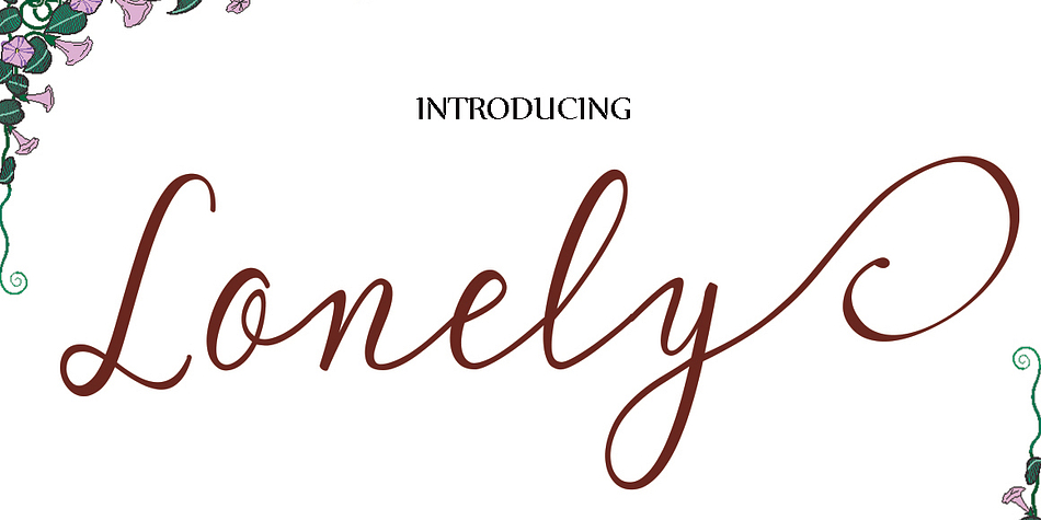 Lonely is a modern calligraphy font.
