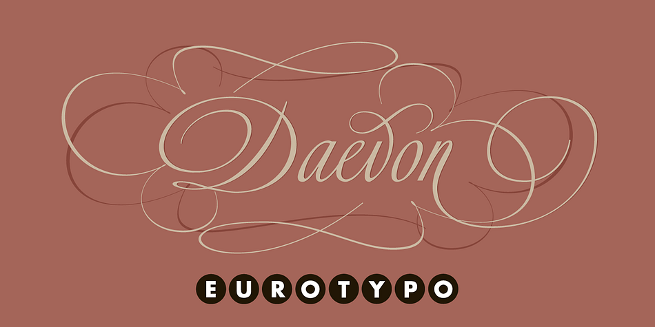 Displaying the beauty and characteristics of the Daevon font family.