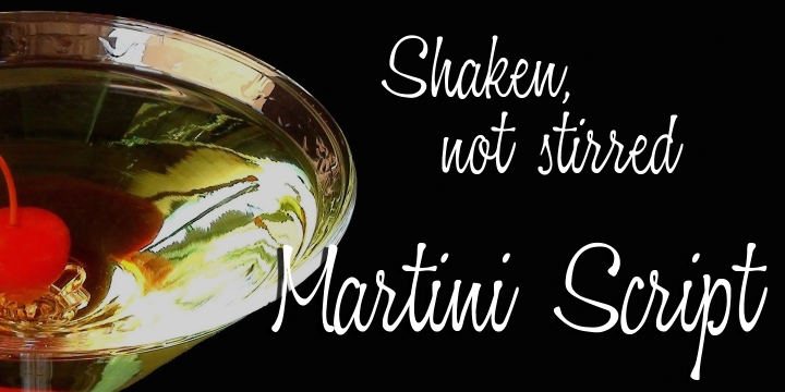 Martini Script is a cool, retro script with its origins in the hand-lettered ads of the 40s and 50s.