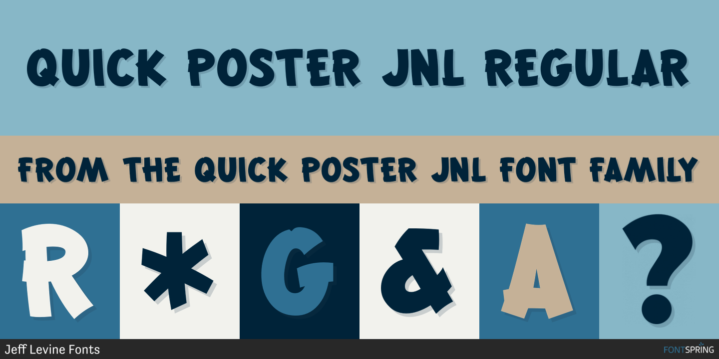 Fonts similar to Quick Poster JNL