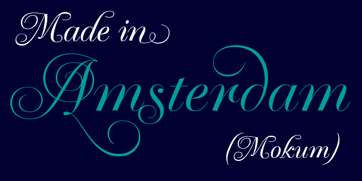 Krul is a script font  and was published by ReType.