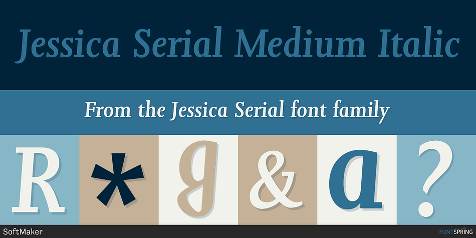 Jessica Serial Medium Italic Font