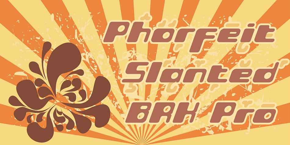 Displaying the beauty and characteristics of the Phorfeit BRK Pro font family.