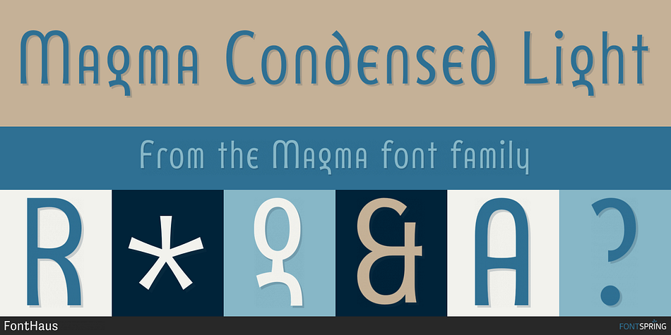 Magma Condensed Light Font
