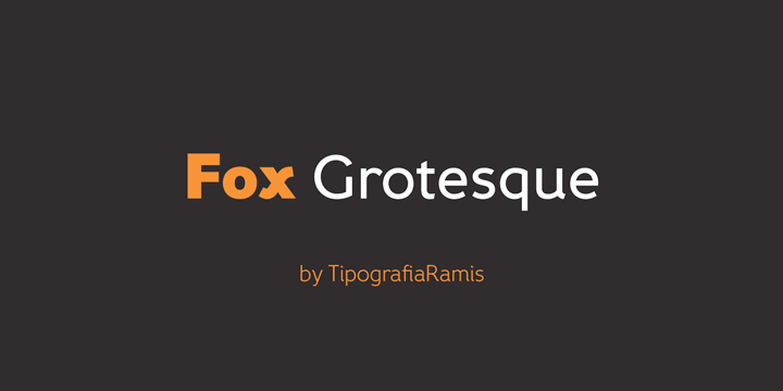 Fox Grotesque is another member of the Fox Family and stylistically finds itself between Fox TRF (with some extreme curly lowercase letters), and Fox Sans (a cold geometric sans-serif).