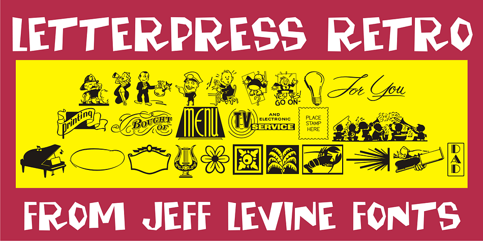 More treasures from the heyday of letterpress printing are found in Letterpress Retro JNL, with plenty of great cartoons, catch words, embellishments and more.