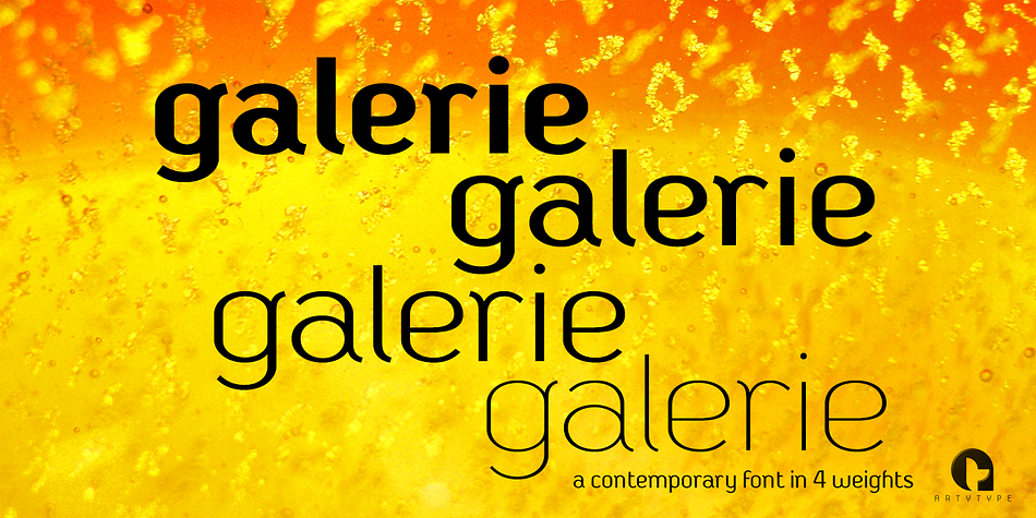 Displaying the beauty and characteristics of the Galerie font family.