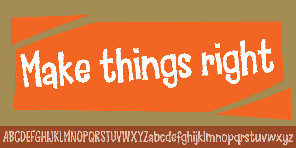 Displaying the beauty and characteristics of the Make things right font family.