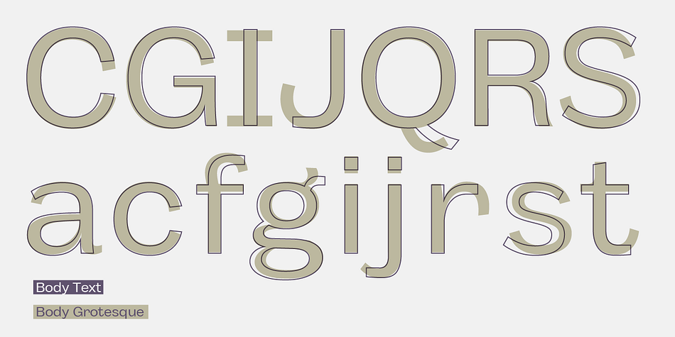 Displaying the beauty and characteristics of the Body font family.
