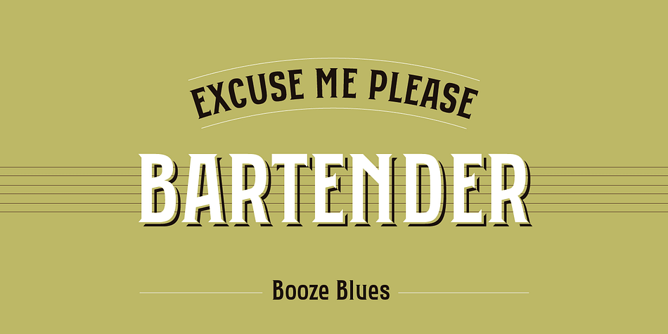 Small family called Bartender, for the lovers of retro style typefaces.