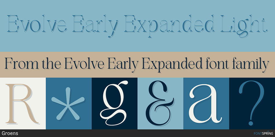 Evolve Early Expanded Light Font