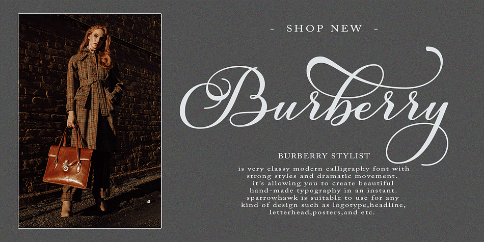 Burberry shop font kit