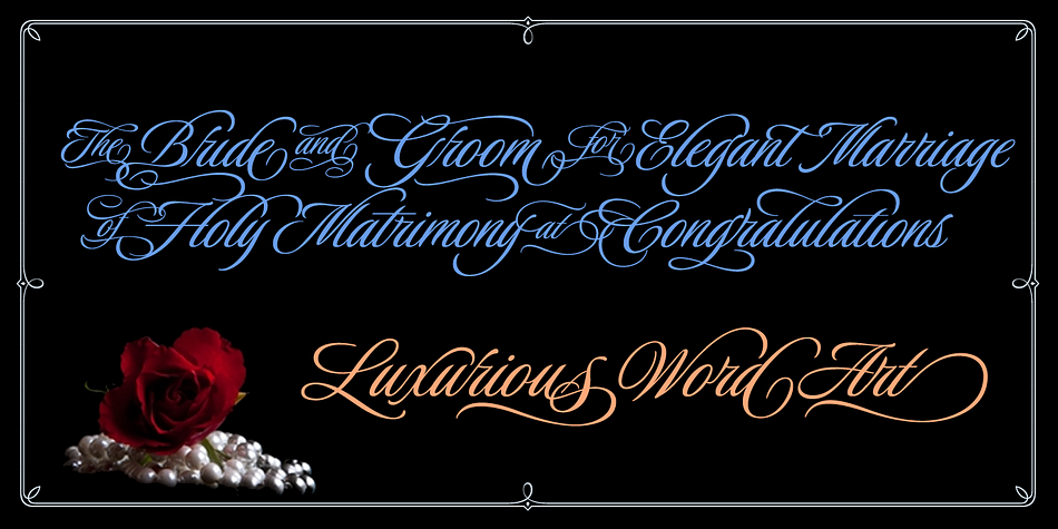 Luxurious features two extra dingbat fonts.