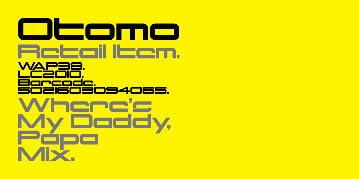 Displaying the beauty and characteristics of the Otomo font family.