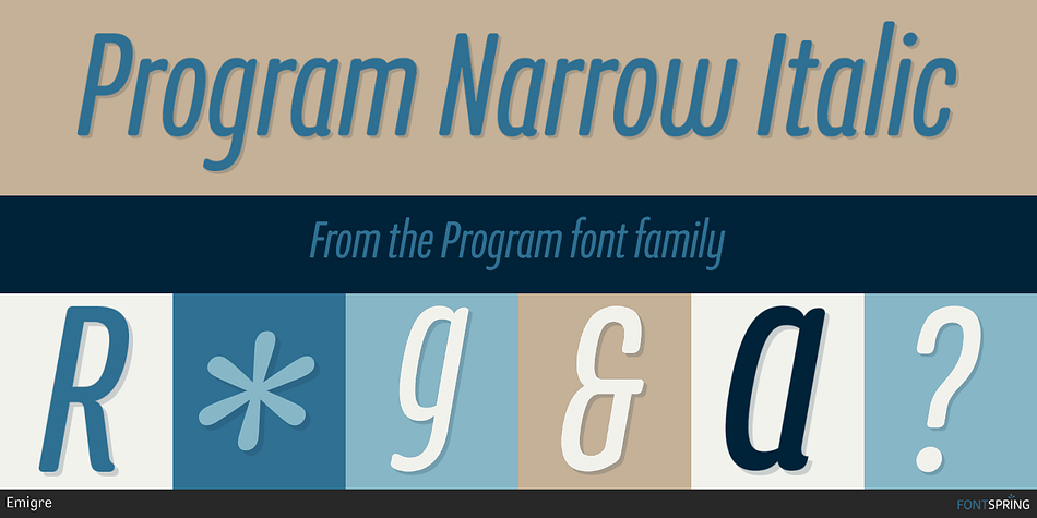 Program Narrow Font