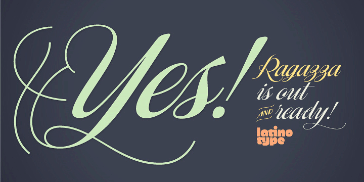 Highlighting the Ragazza Script font family.