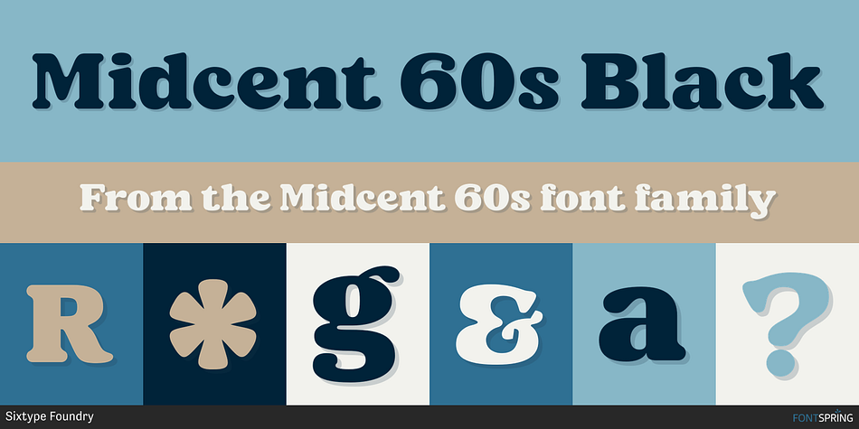 Midcent 60s Black Font