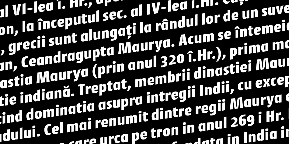 The Cantiga family consists of 2 widths (normal and condensed) with 11 weights each, plus their respective italic versions.