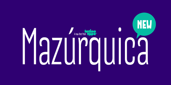 Mazúrquica is an extra condensed sans-serif typeface, ideal for titles and headlines looking for impact and style.