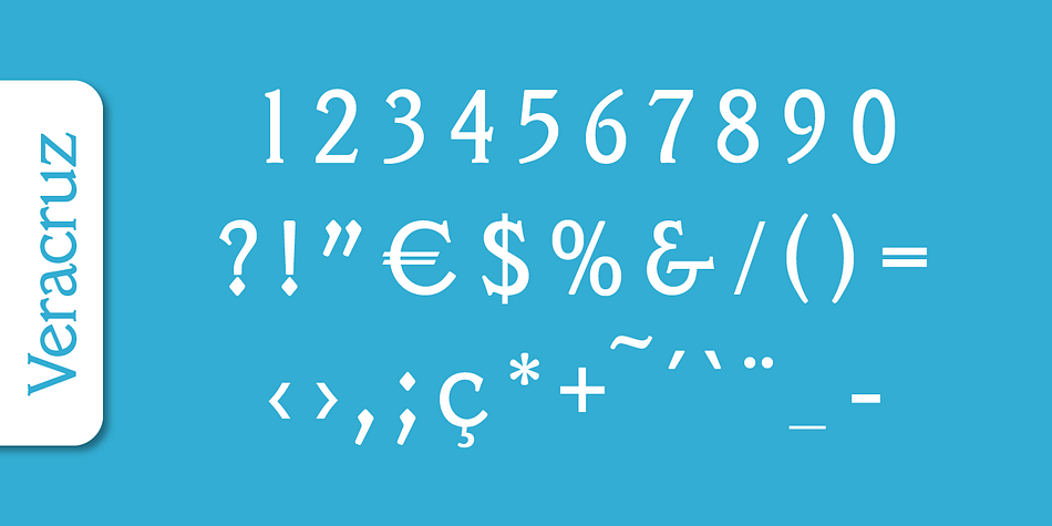 Veracruz Serial font family example.