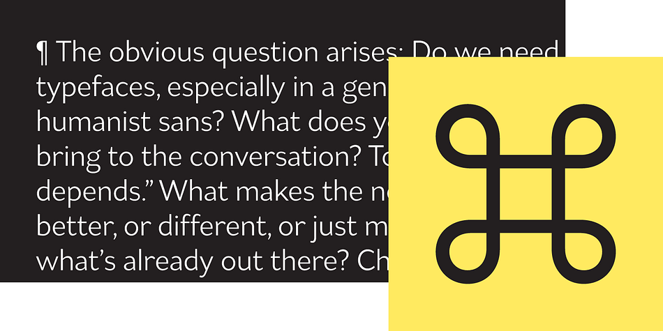 The ability to customize Asterisk Sans Pro through the use of Stylistic Sets in OpenType savvy layout programs means you are really in control.